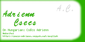 adrienn csecs business card
