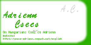 adrienn csecs business card